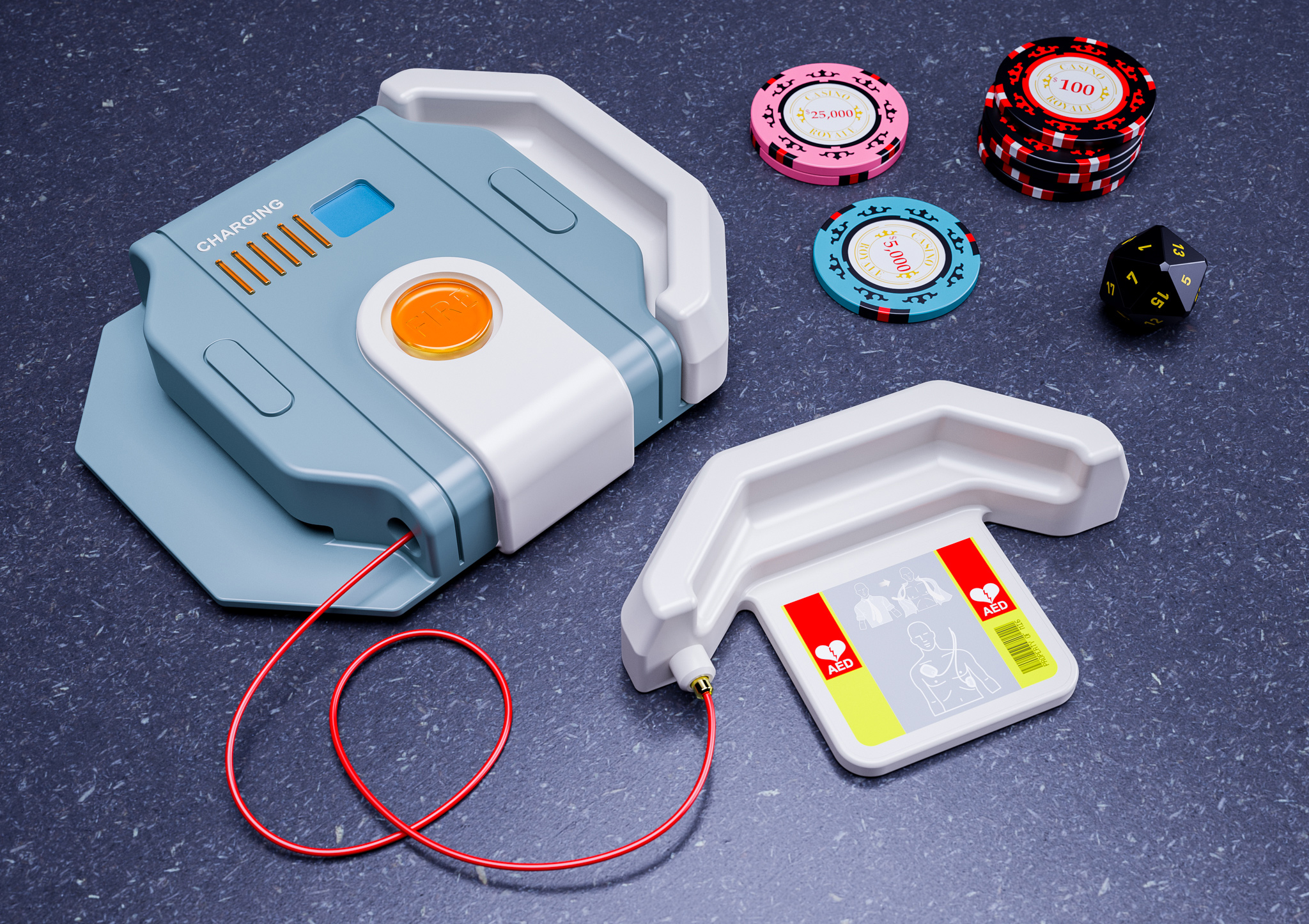 Heart Defibrillator from Casino Royale.